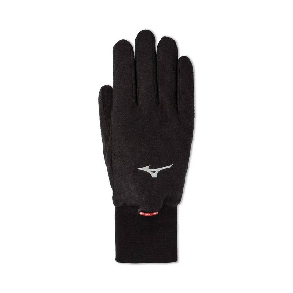 Mizuno Breath Thermo® Fleece - Bayan Eldiven - Siyah Türkiye (IPTFYK-326)